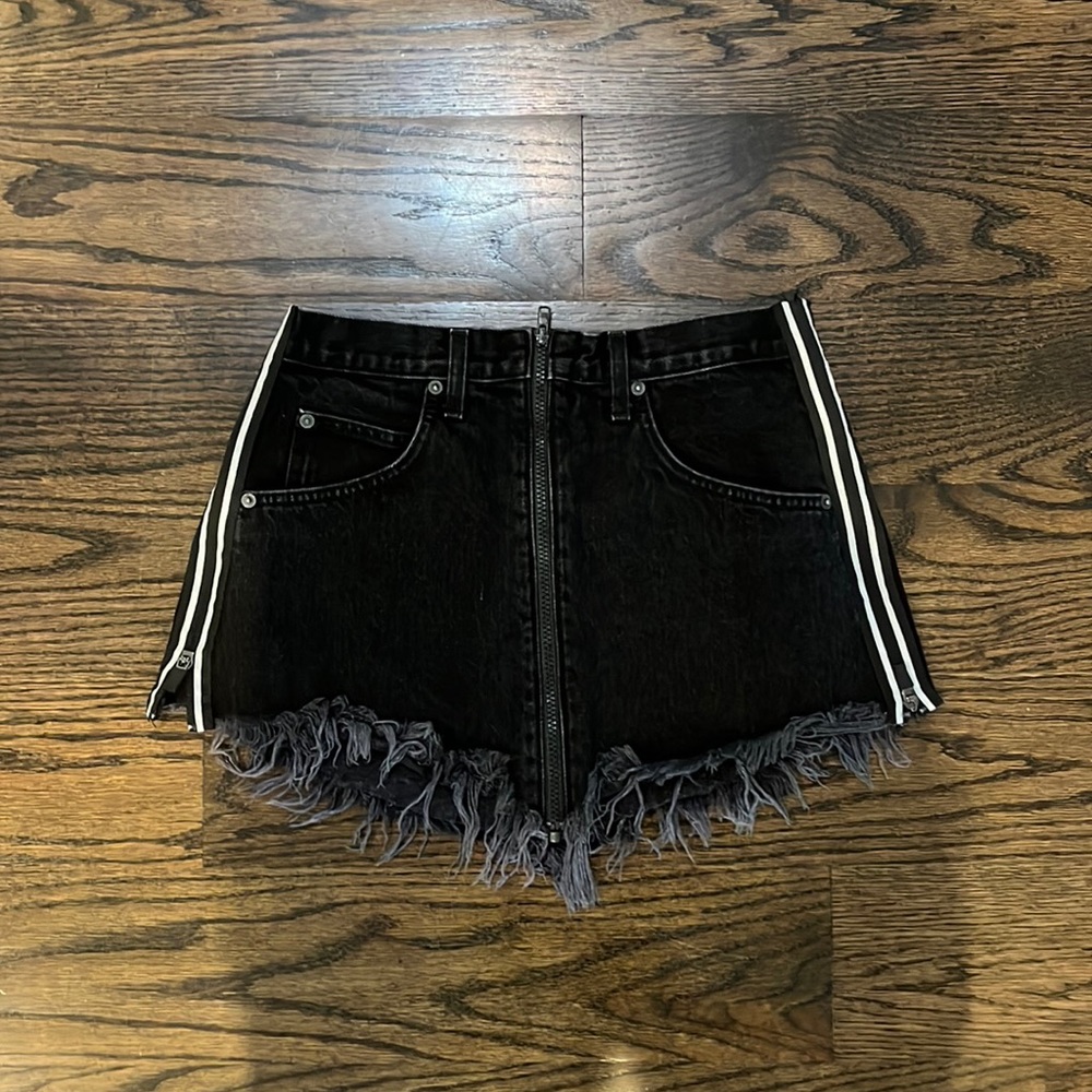 black jean skirt